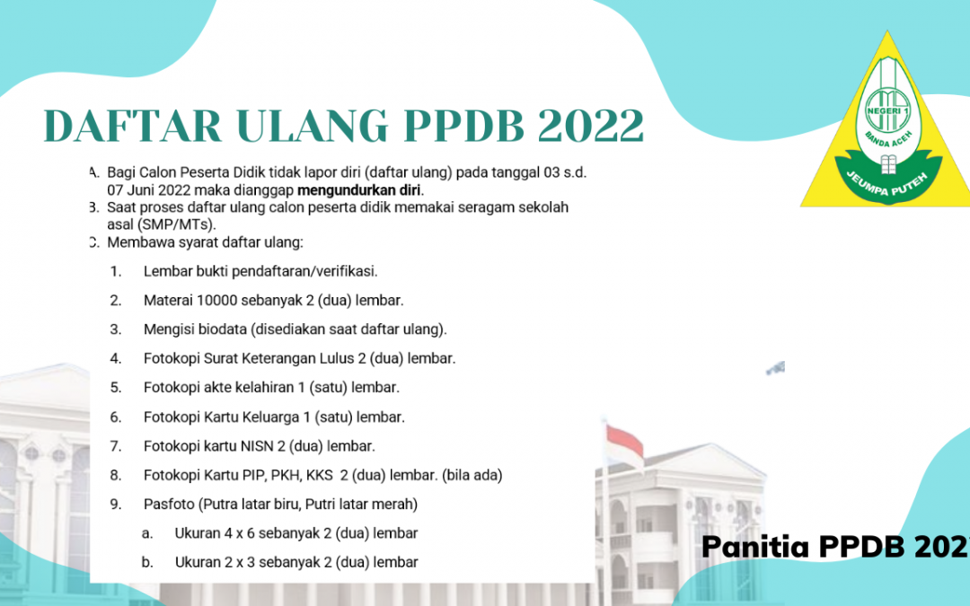 [INFO] DAFTAR ULANG PPDB 2022